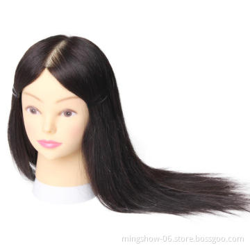 Mannequin Head With Human Hair 100% Hairdressing Head For Hairstyles Professional Styling Head With Natural Hair Doll